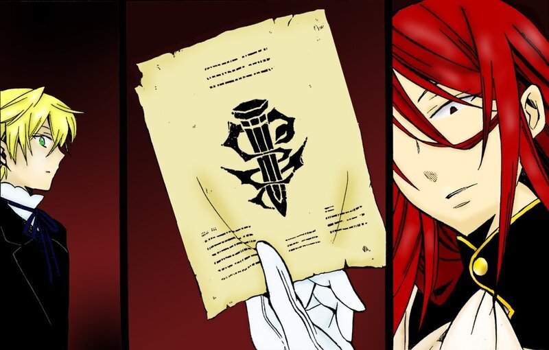 anime characters with document
