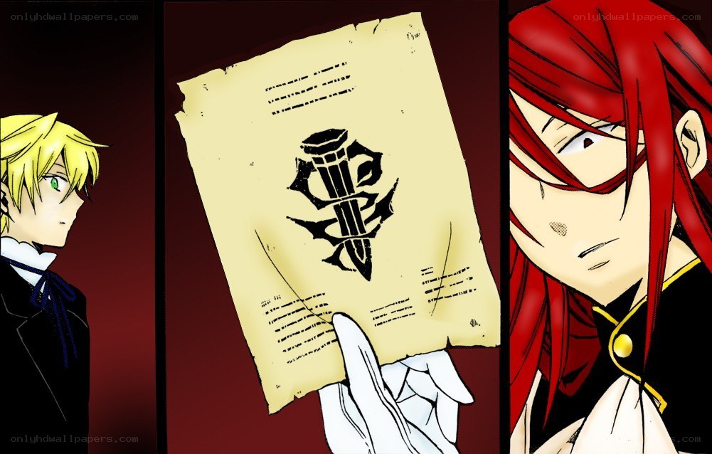 anime characters with document