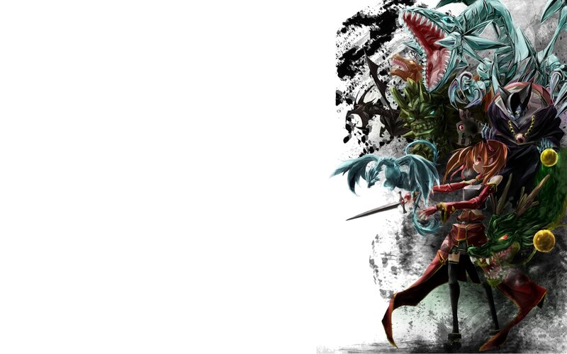 anime characters with dragons