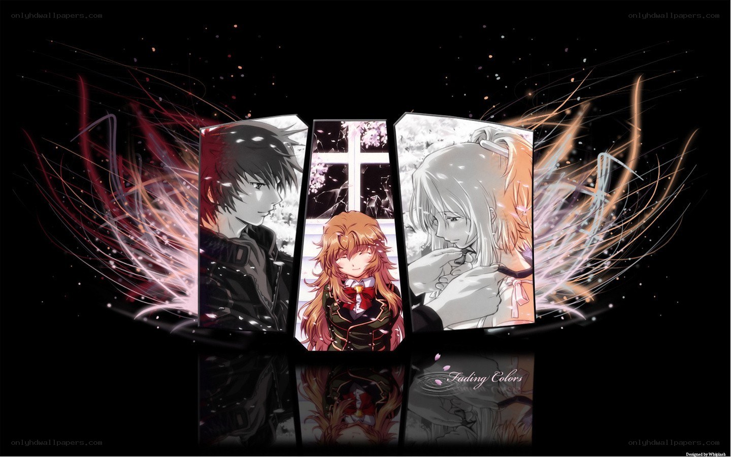 anime characters with fading colors