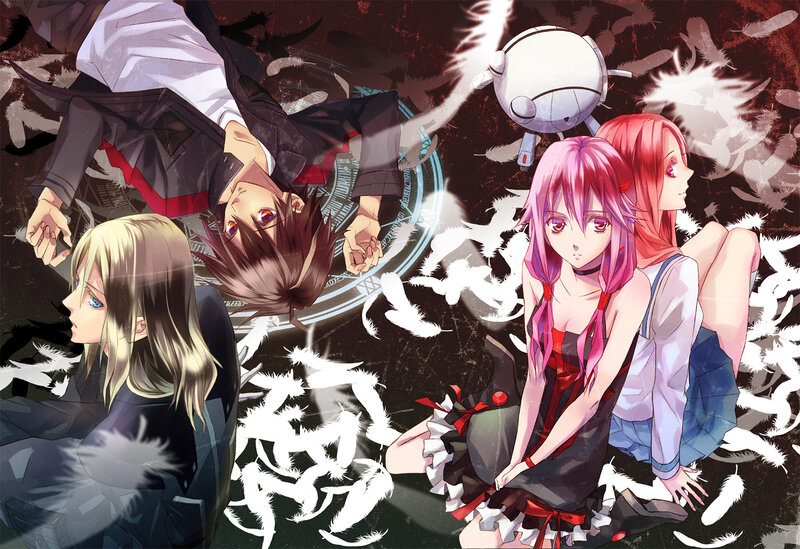 Anime Characters with Feathers — Black