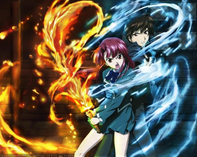 Anime Characters with Fire and Ice