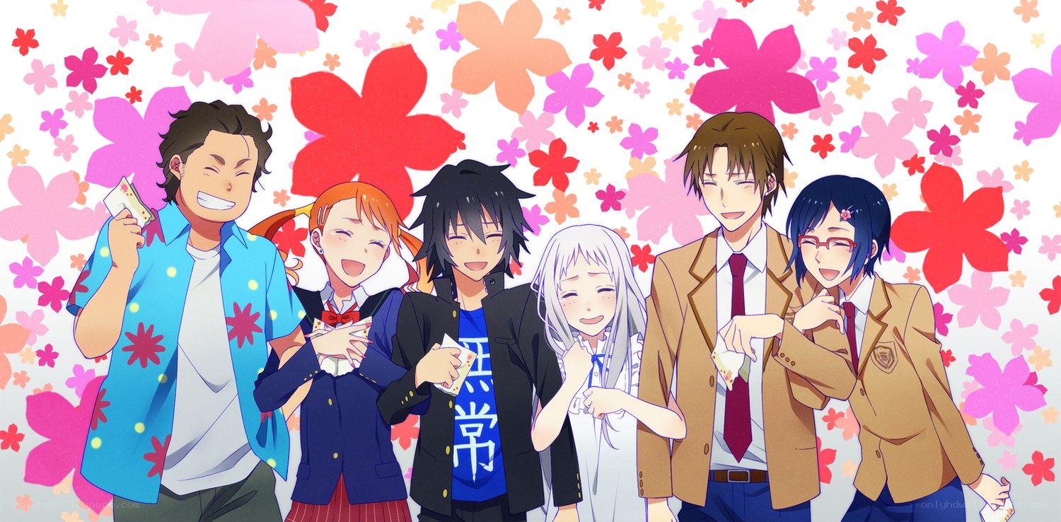 anime characters with flowers
