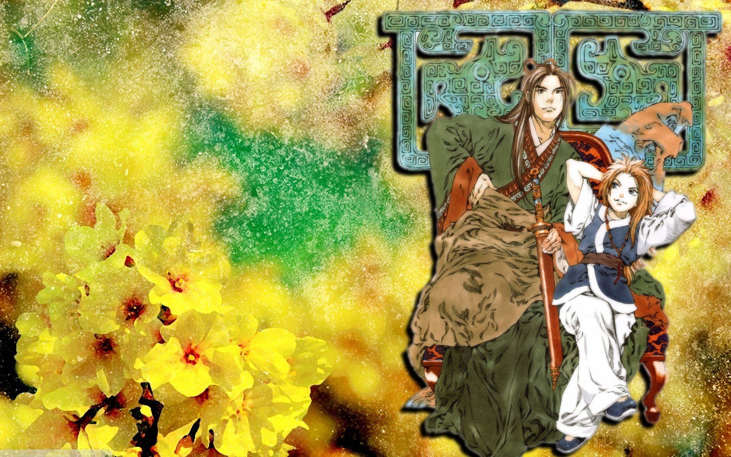 anime characters with flowers