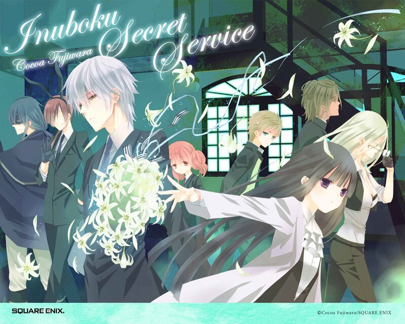 Anime Characters with Flowers — Green
