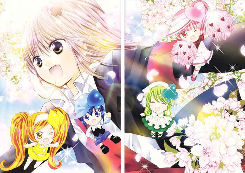 Anime Characters with Flowers — Pink, Cheerful, Bright