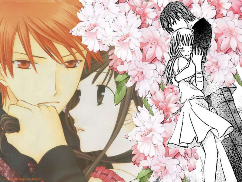 Anime Characters with Flowers — Pink