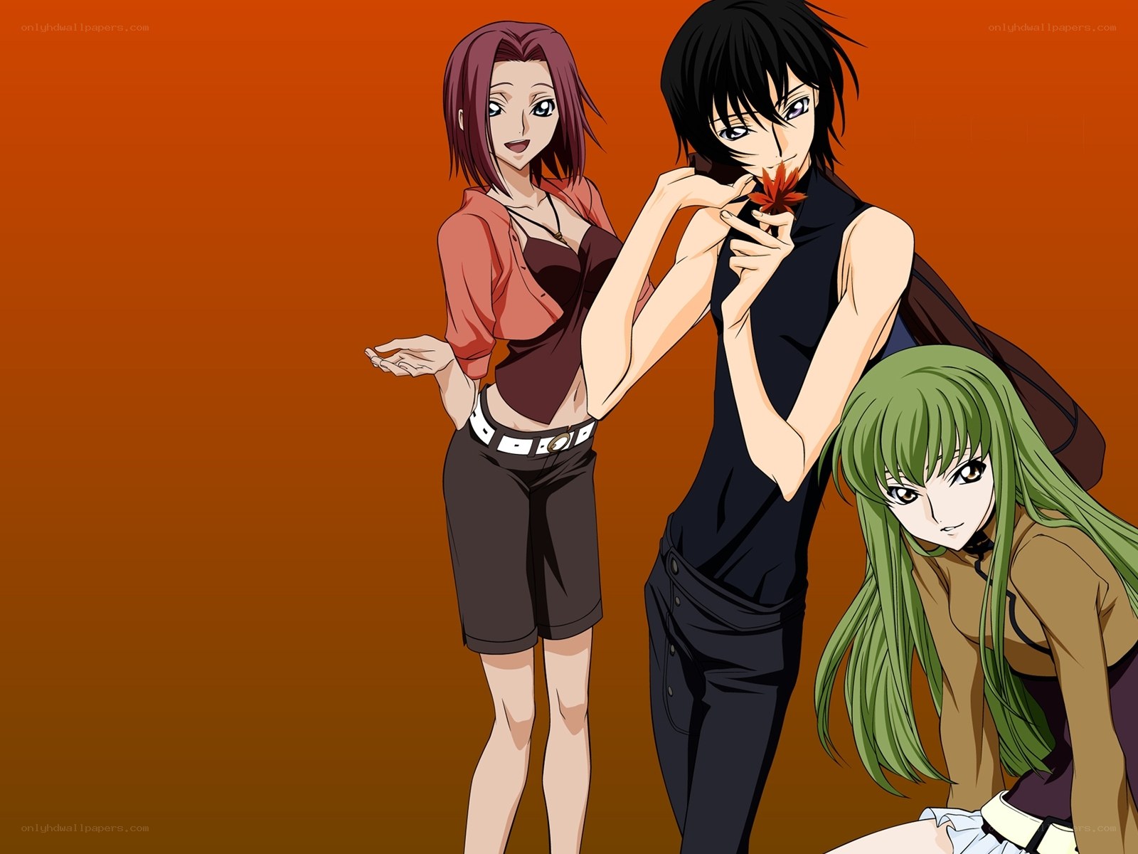 anime characters with flowers