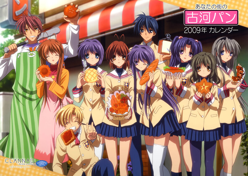 Anime Characters with Food — Purple