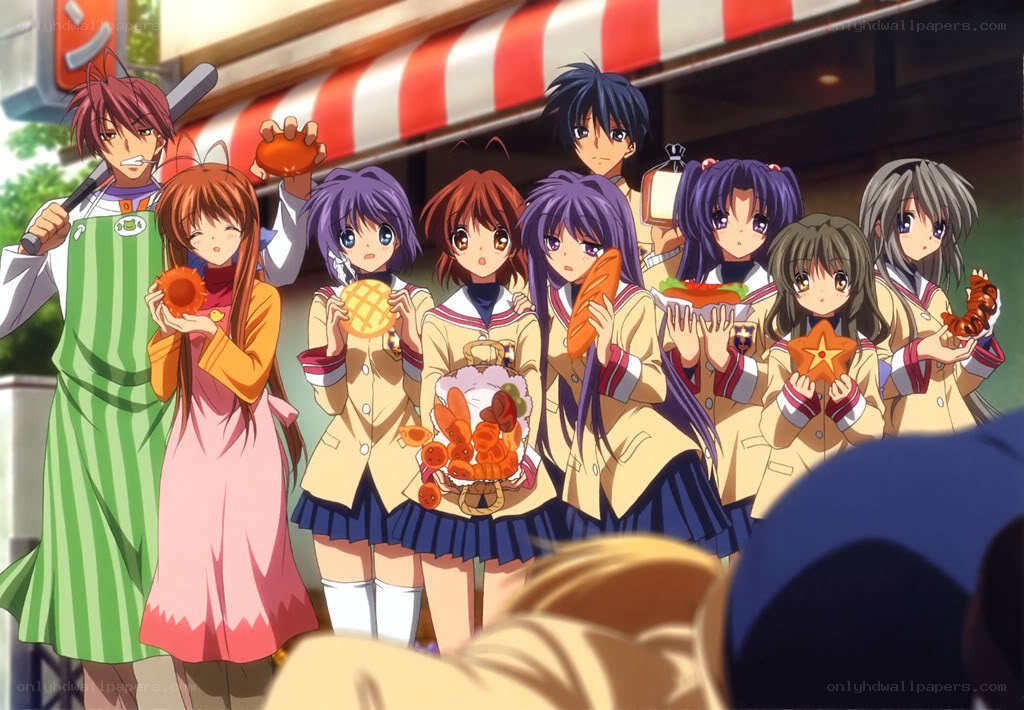 anime characters with food