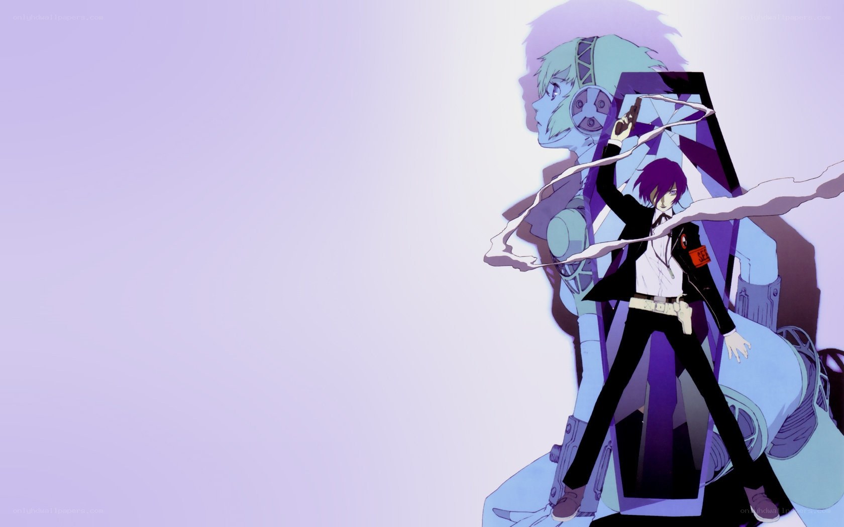 anime characters with futuristic gear