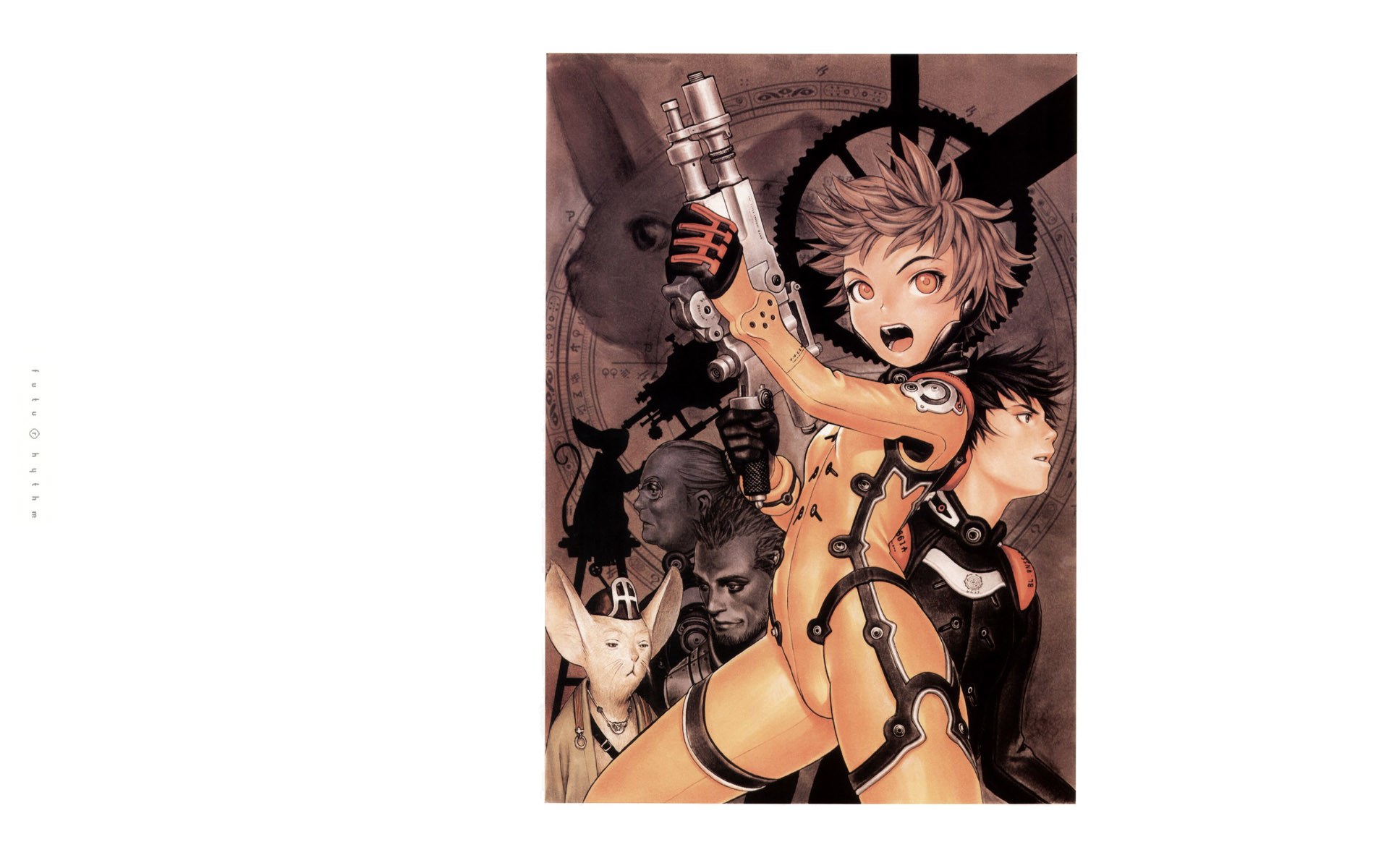 anime characters with futuristic weapons
