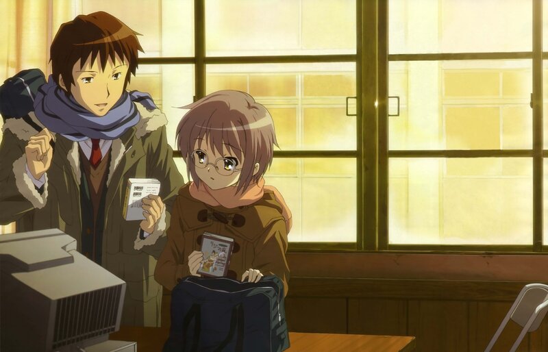 Anime characters with game cases