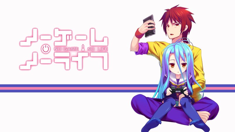 Anime Characters with Game Controllers — White