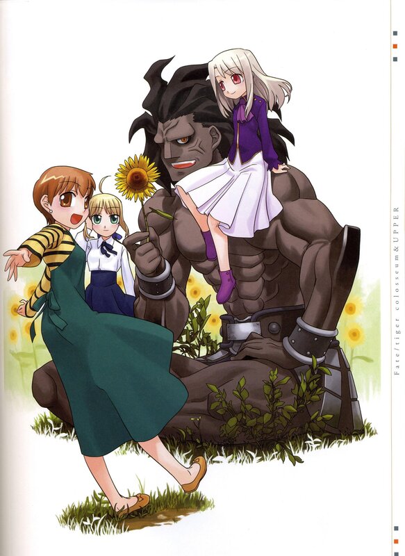 Anime characters with giant figure