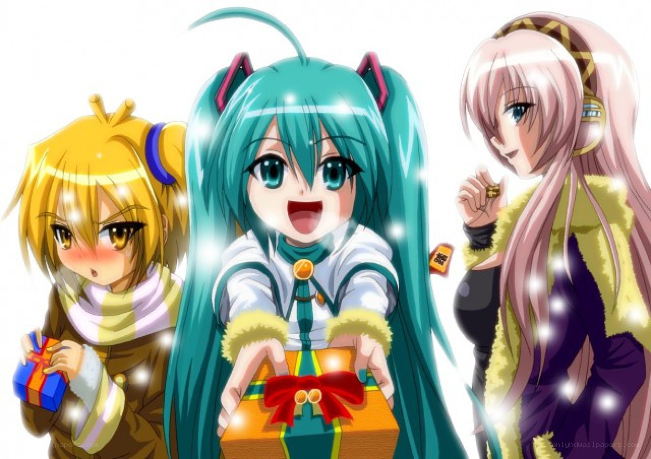 Anime characters with gifts