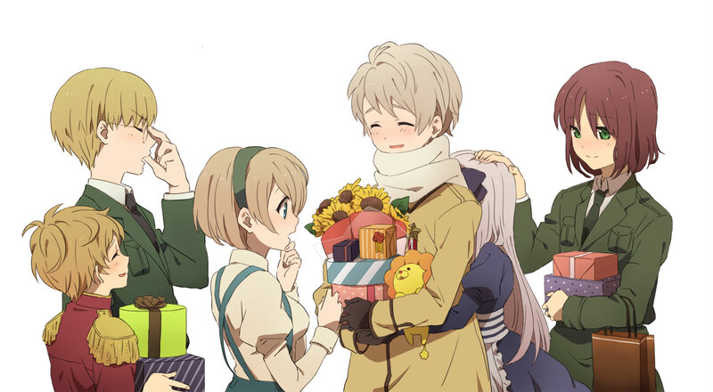 Anime Characters with Gifts — Green