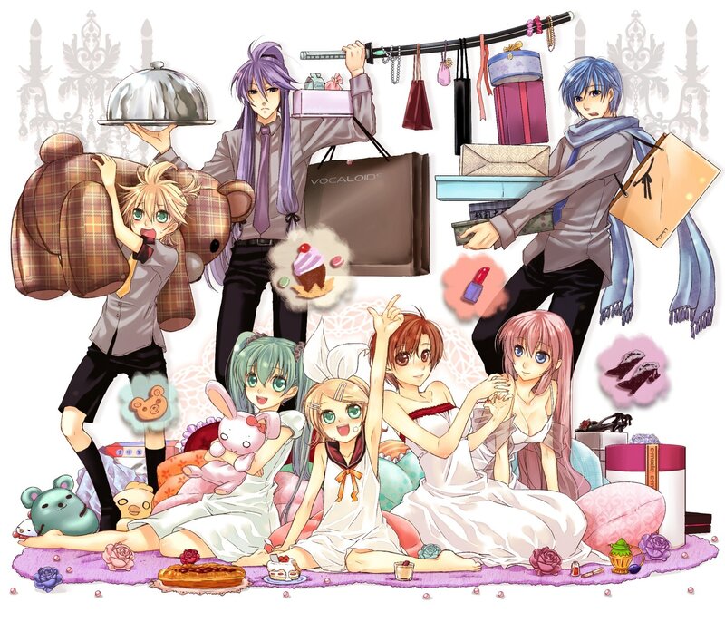 Anime Characters with Gifts — Purple