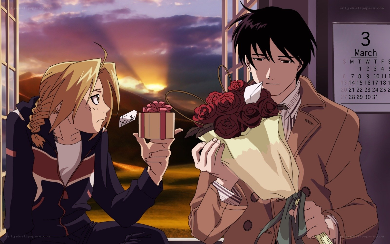 Anime characters with gifts