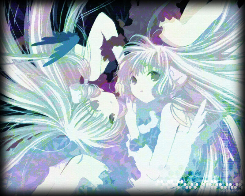anime characters with glowing effects