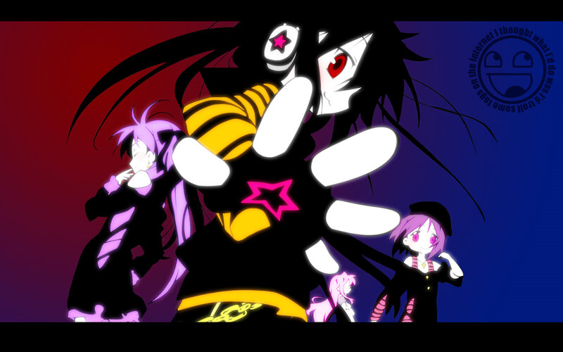 anime characters with glowing effects