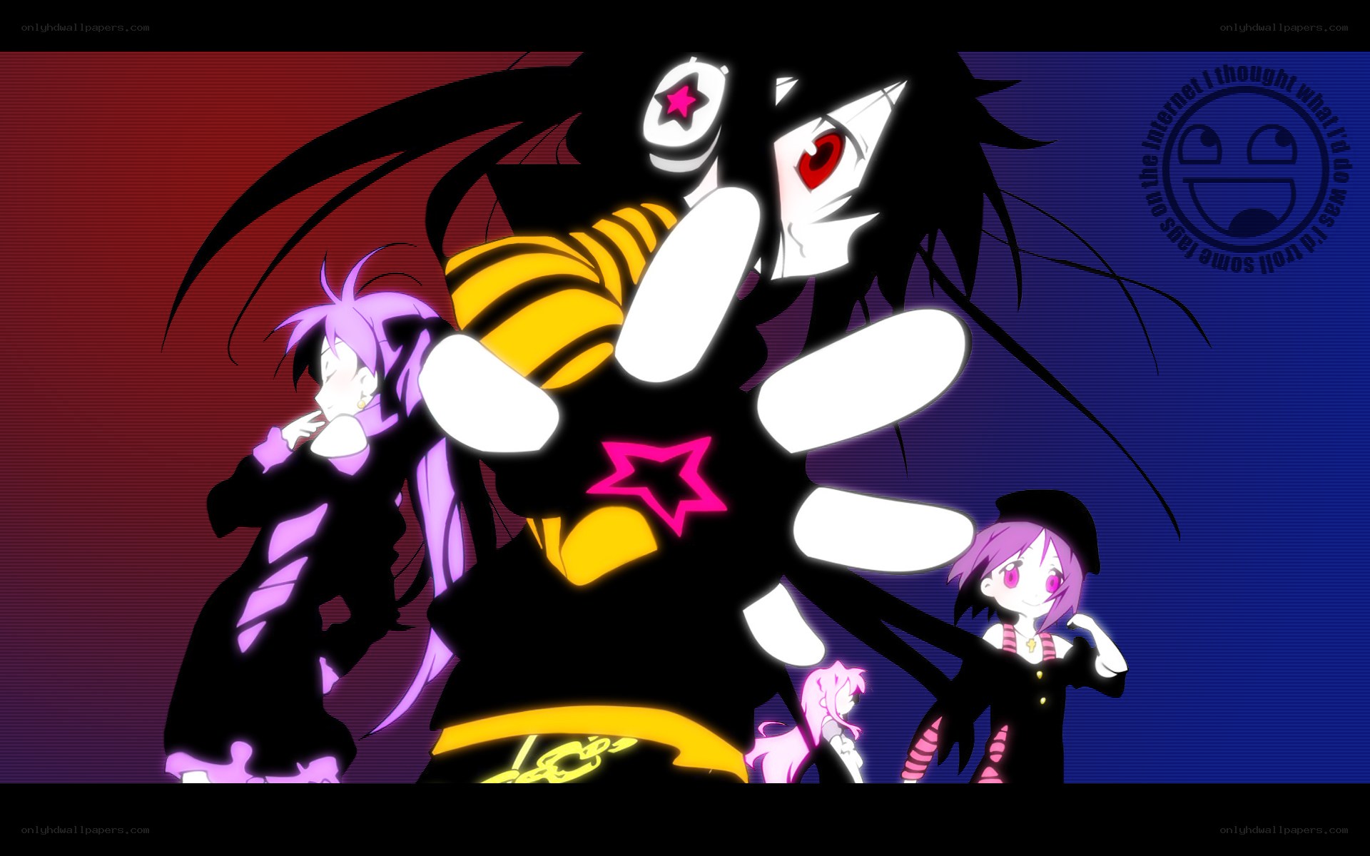 anime characters with glowing effects