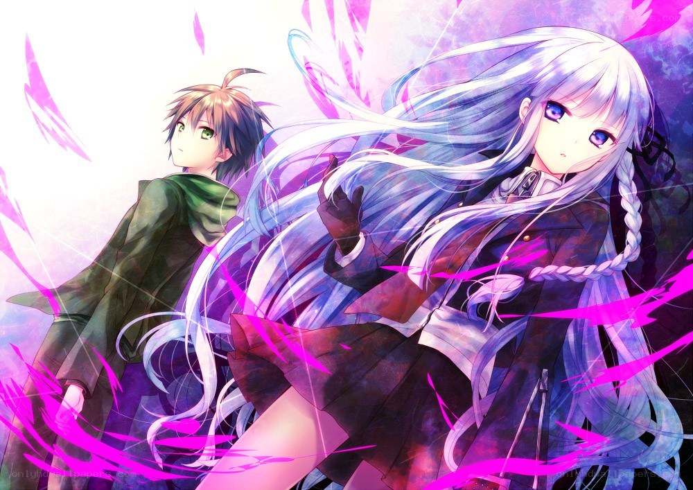 anime characters with glowing energy