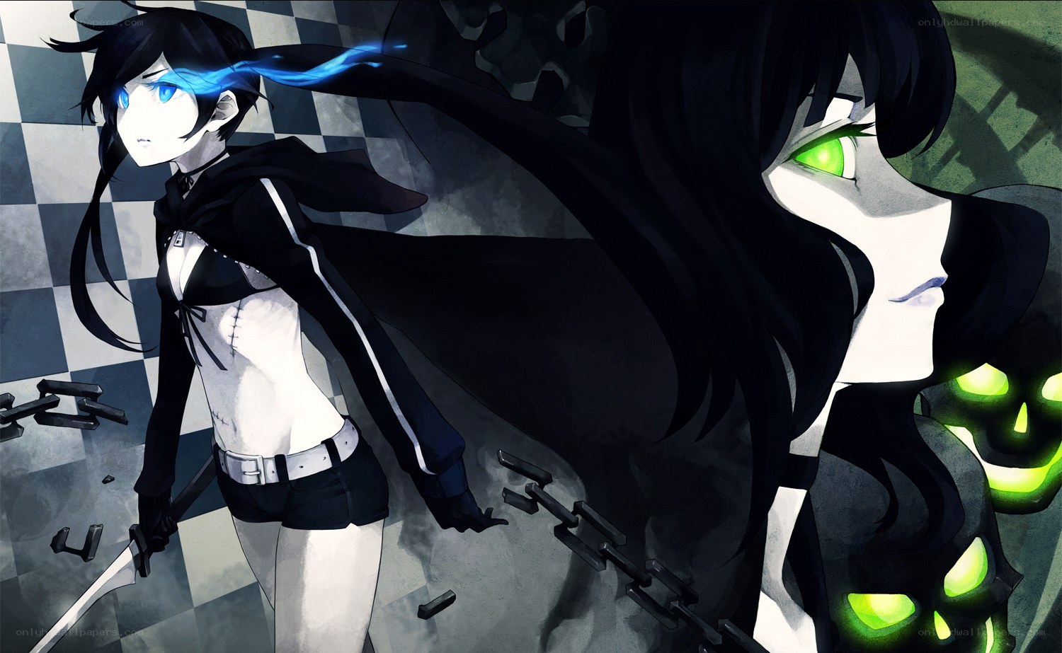 anime characters with glowing eyes