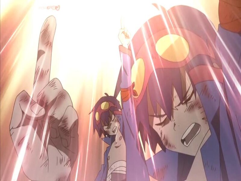 anime characters with glowing hands