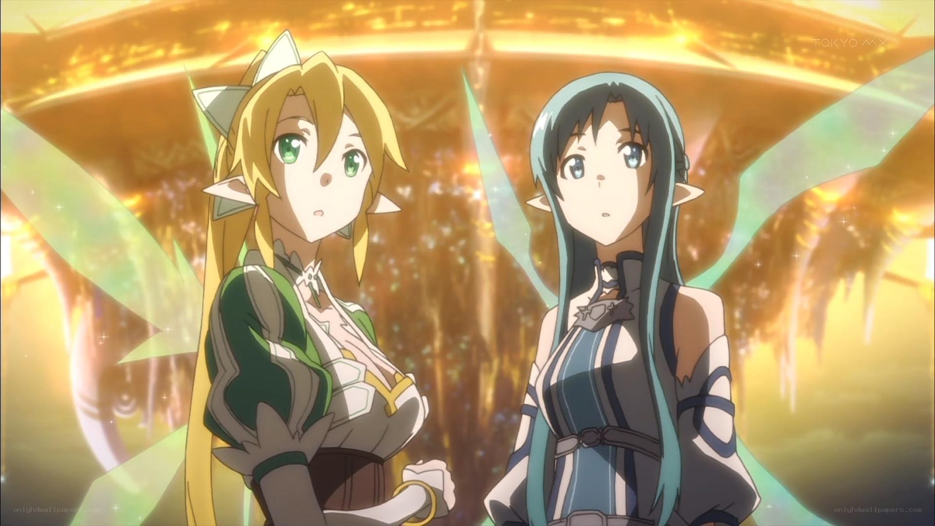 anime characters with glowing wings
