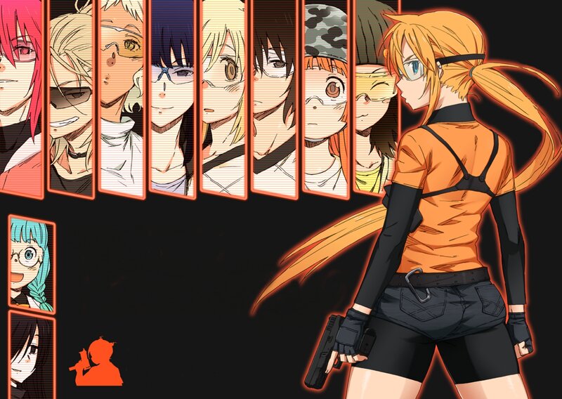 anime characters with gun