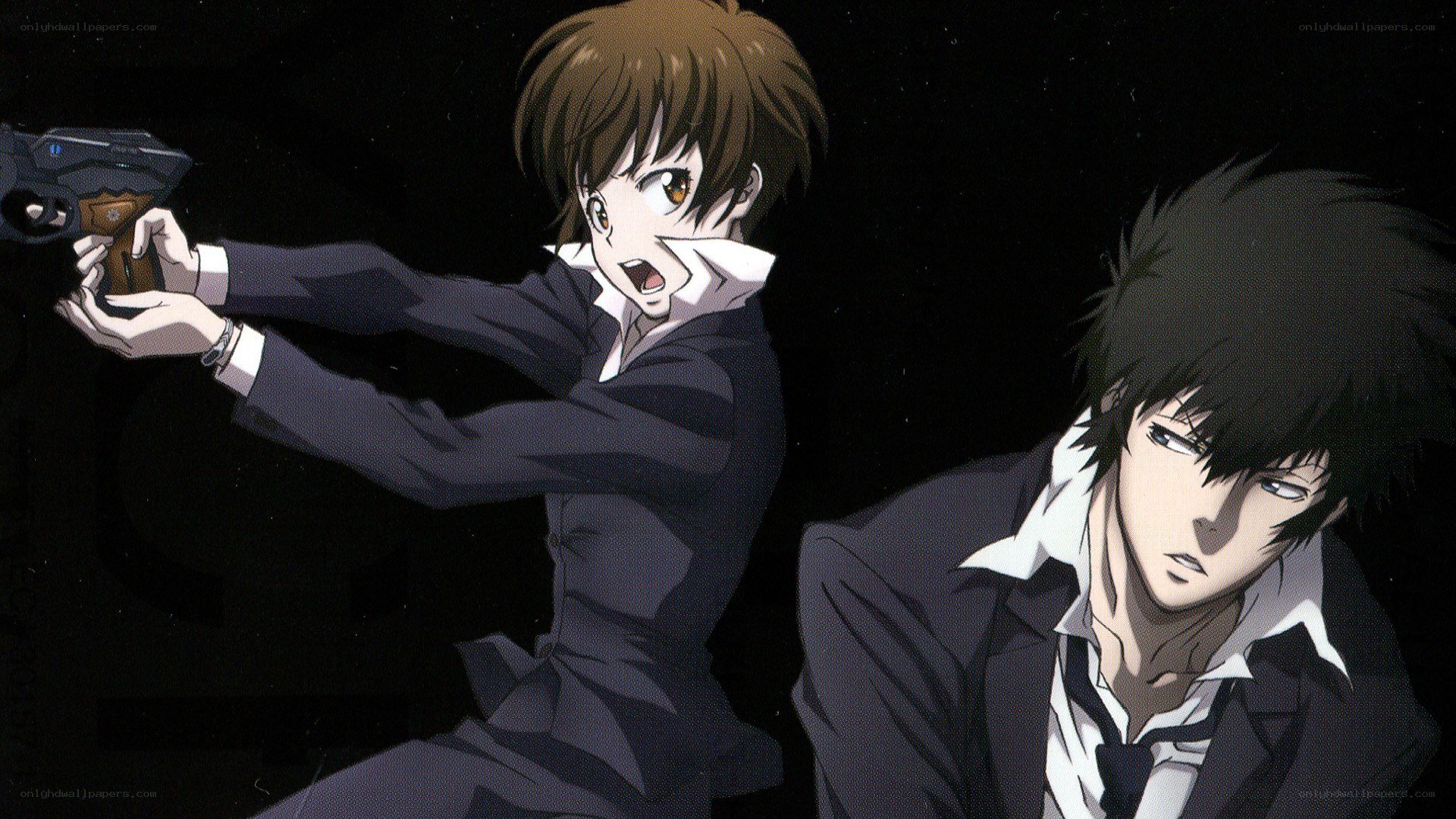 Anime characters with gun