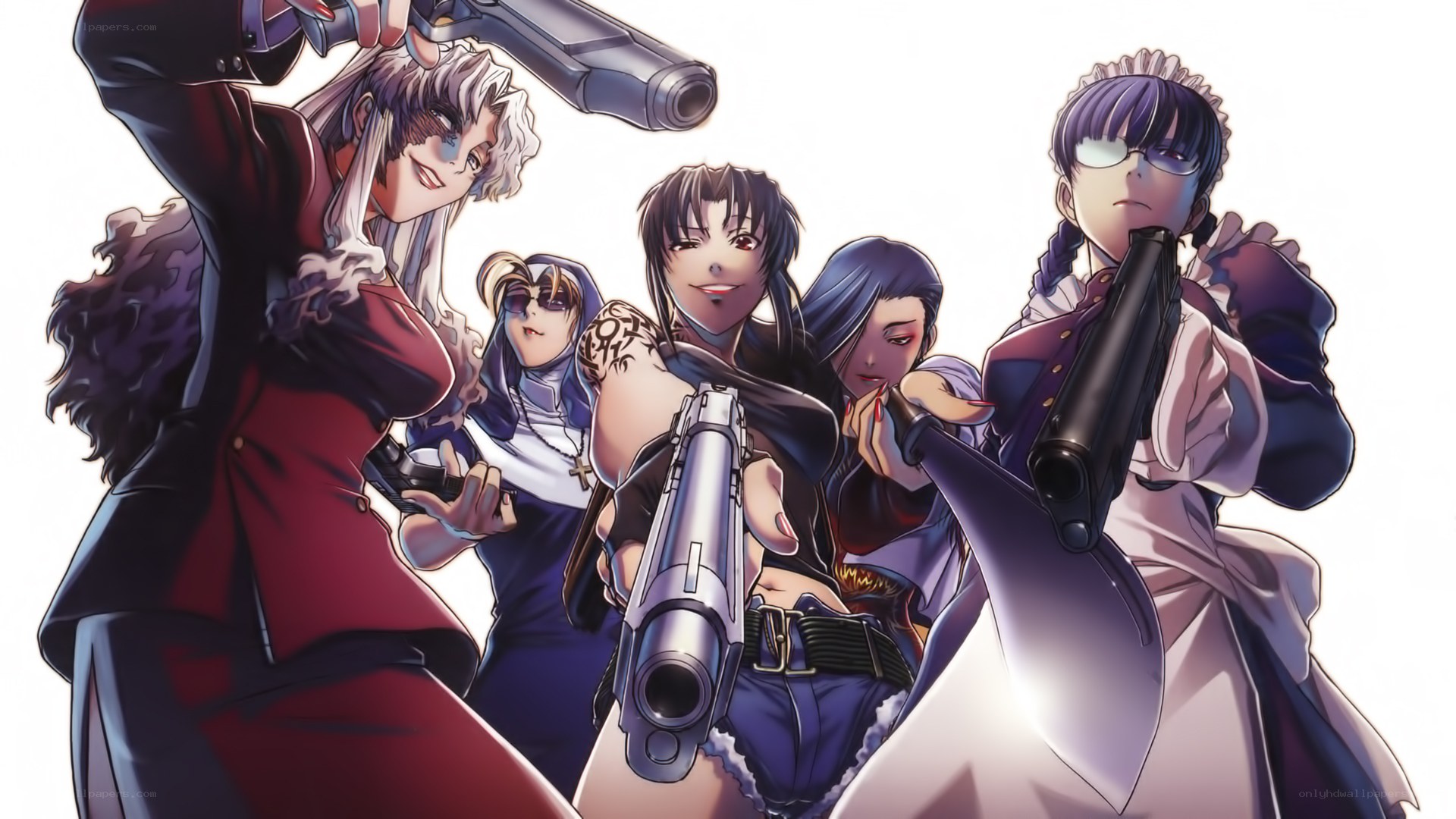 anime characters with guns