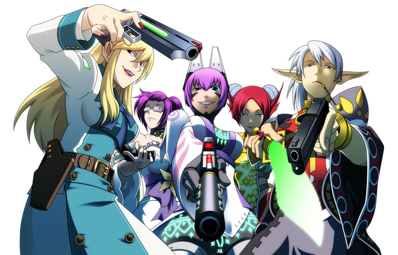 anime characters with guns