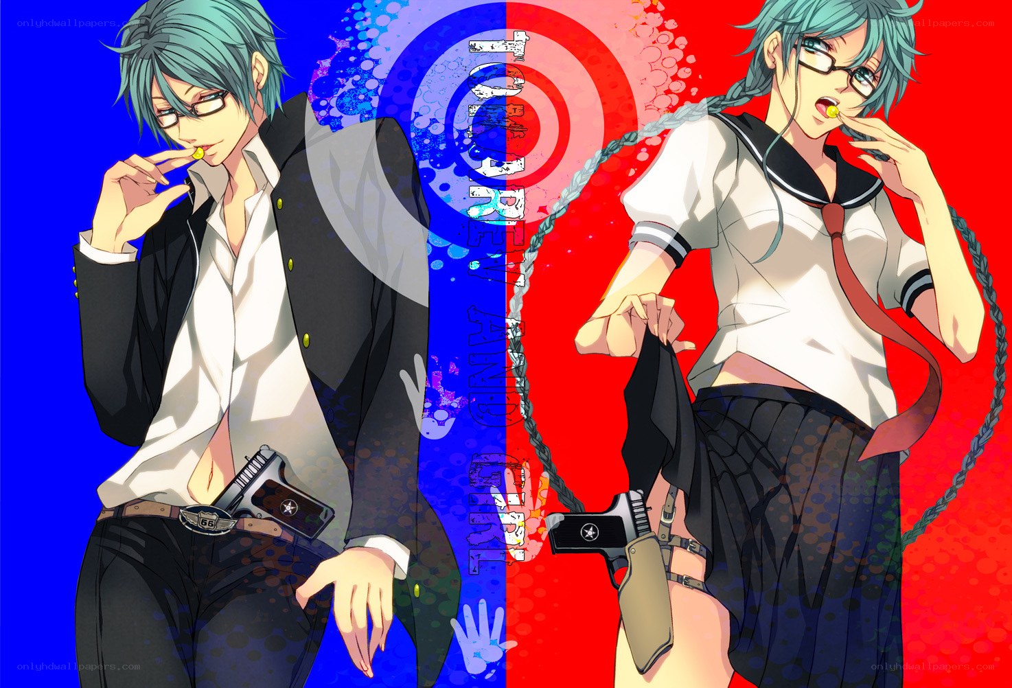 Anime characters with guns