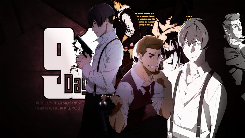 Anime Characters with Guns — Black, Dramatic, Suspenseful Expressions