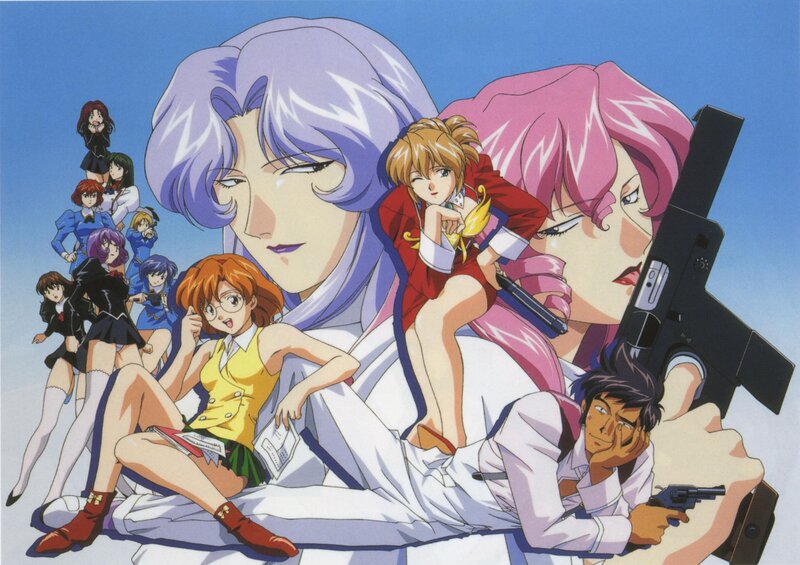 Anime Characters with Guns — Blue, Dramatic