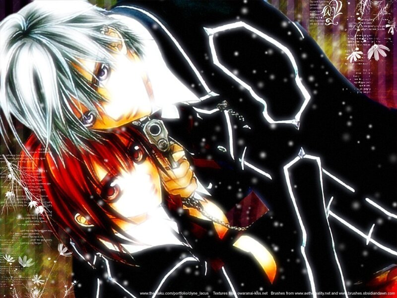 Anime characters with guns in snow