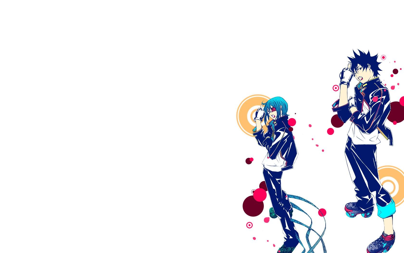 anime characters with headphones