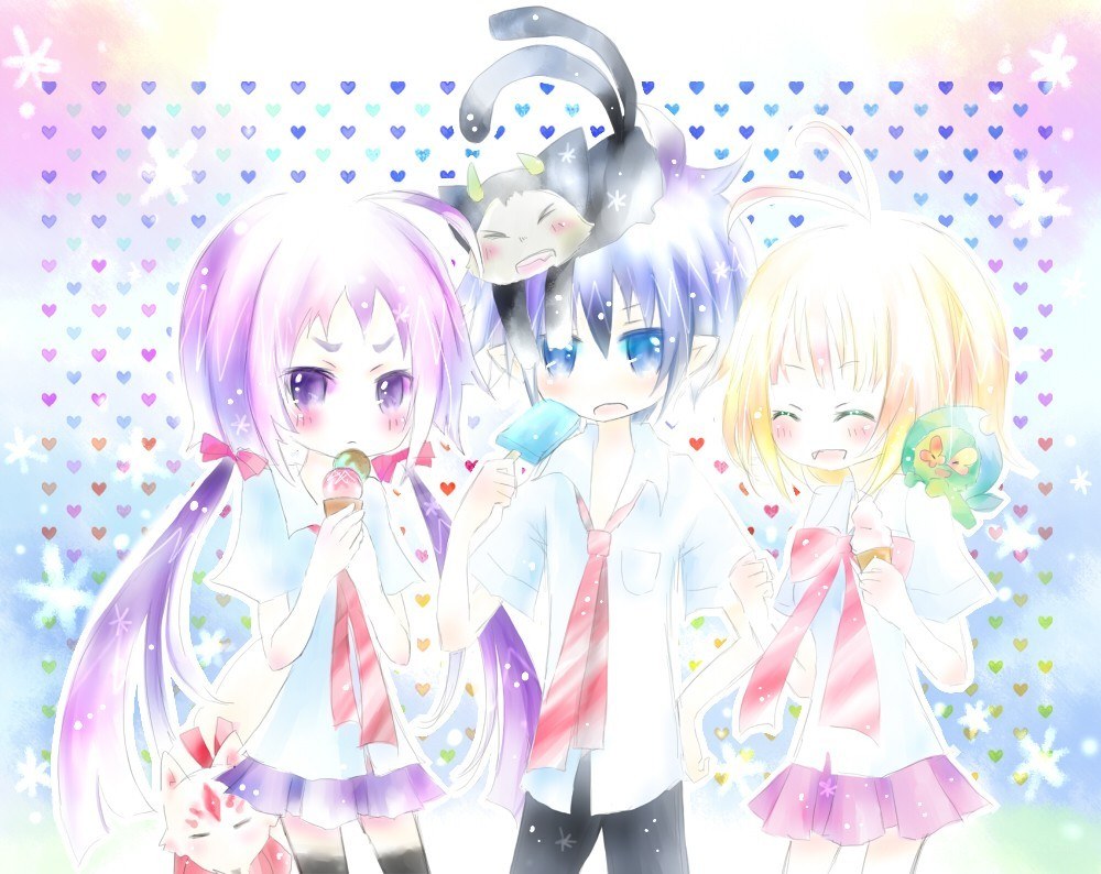 anime characters with ice cream