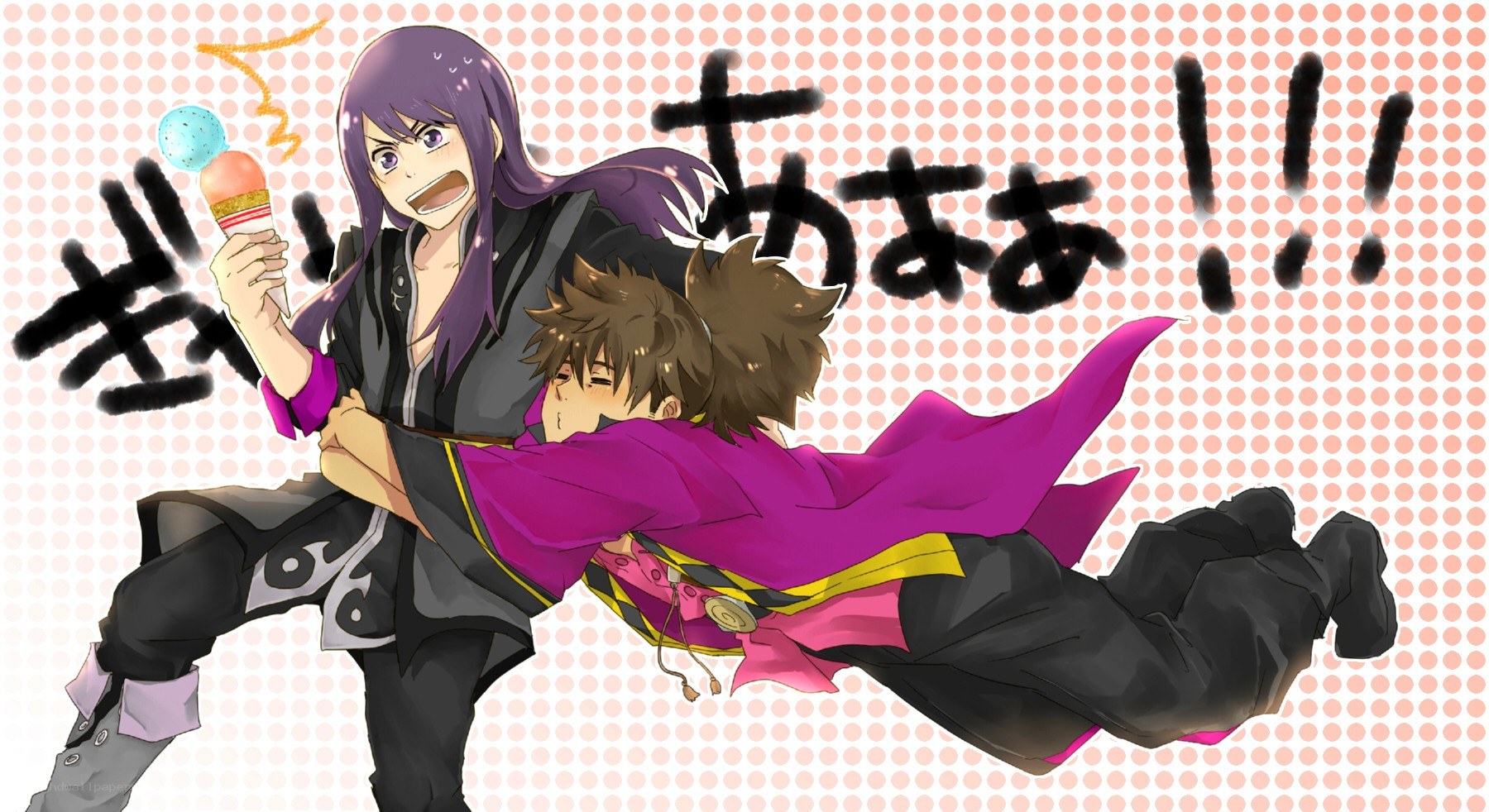 Anime characters with ice cream