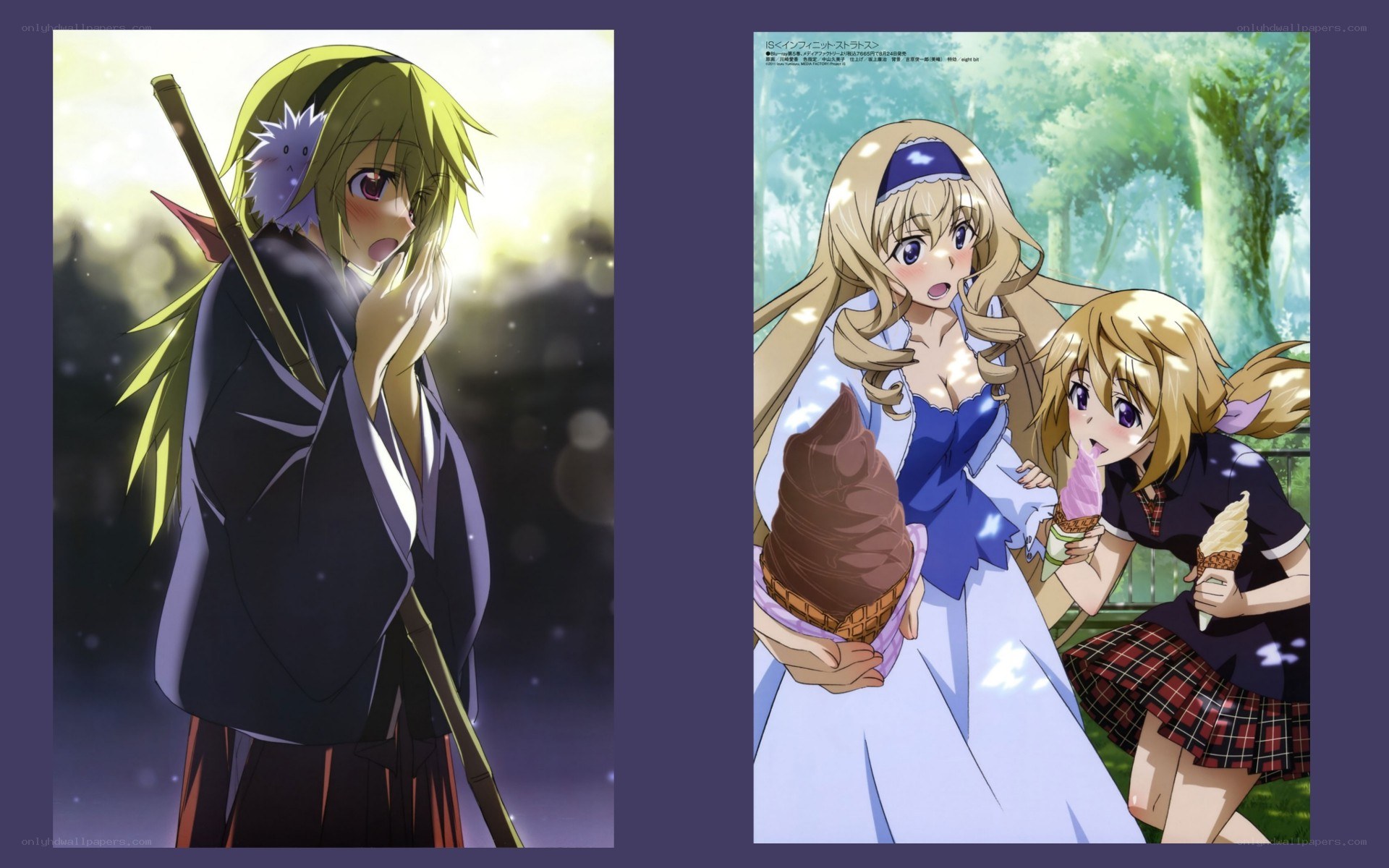 Anime characters with ice cream