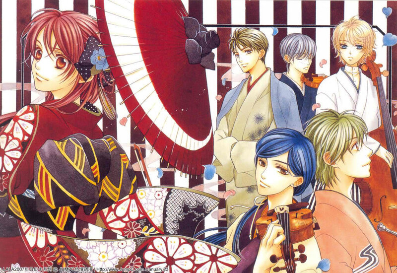 Anime Characters with Instruments — Red