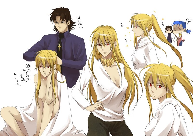 anime characters with long hair