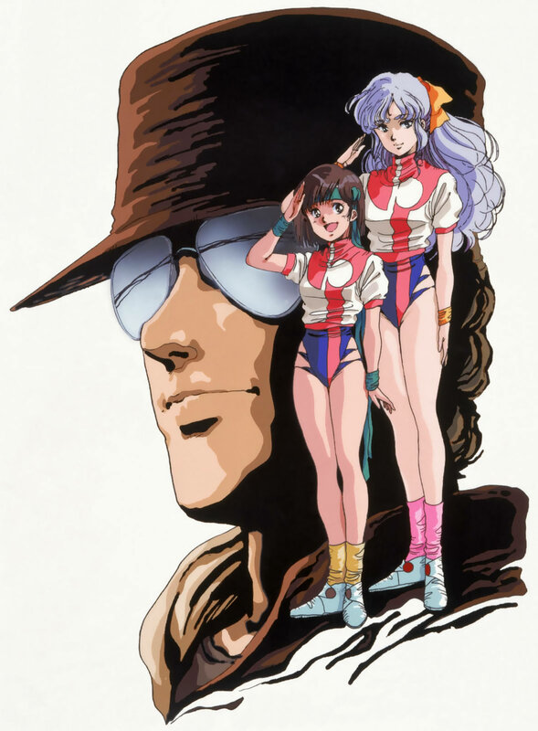 anime characters with man in hat