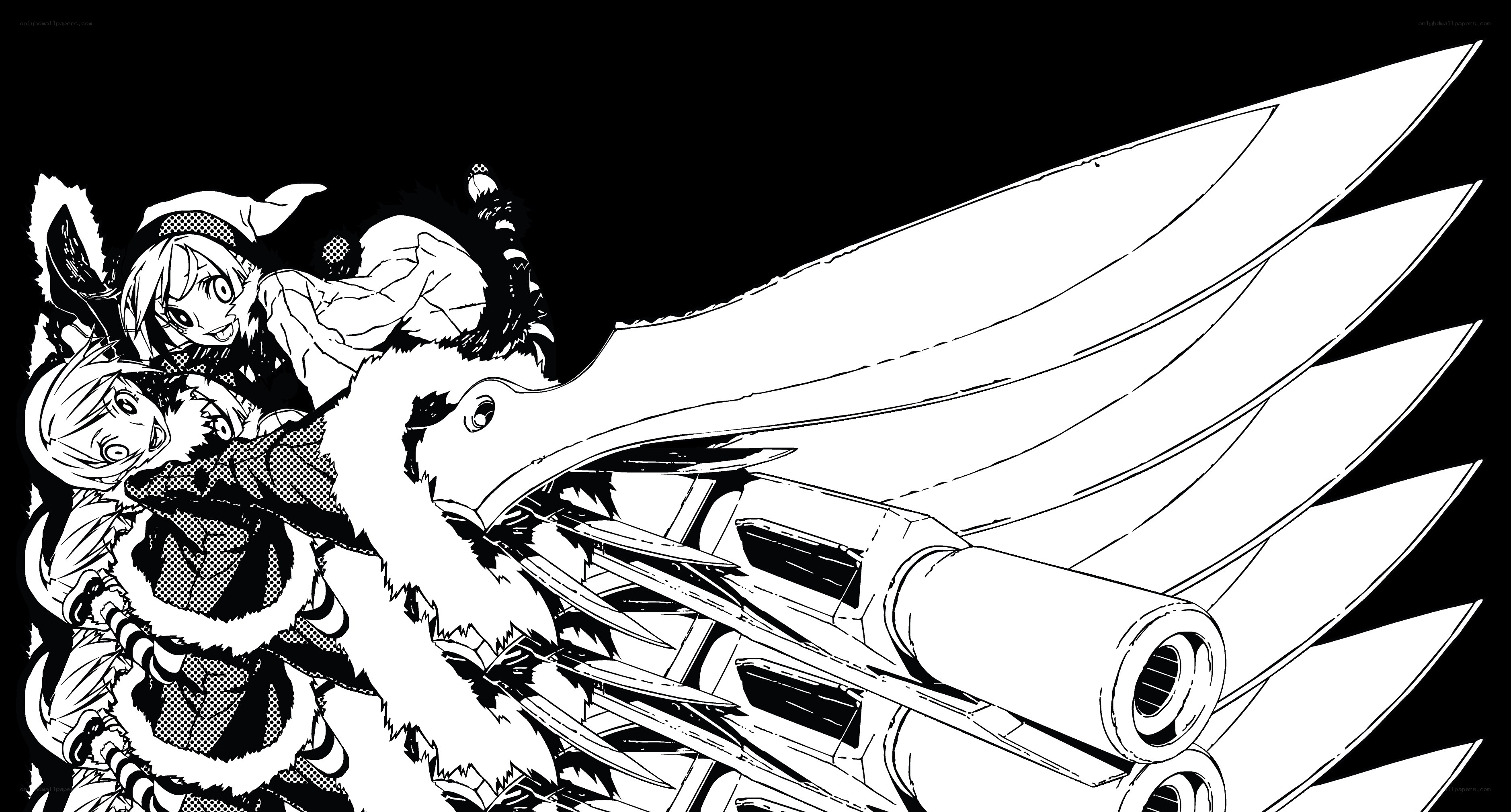 anime characters with mechanical wings