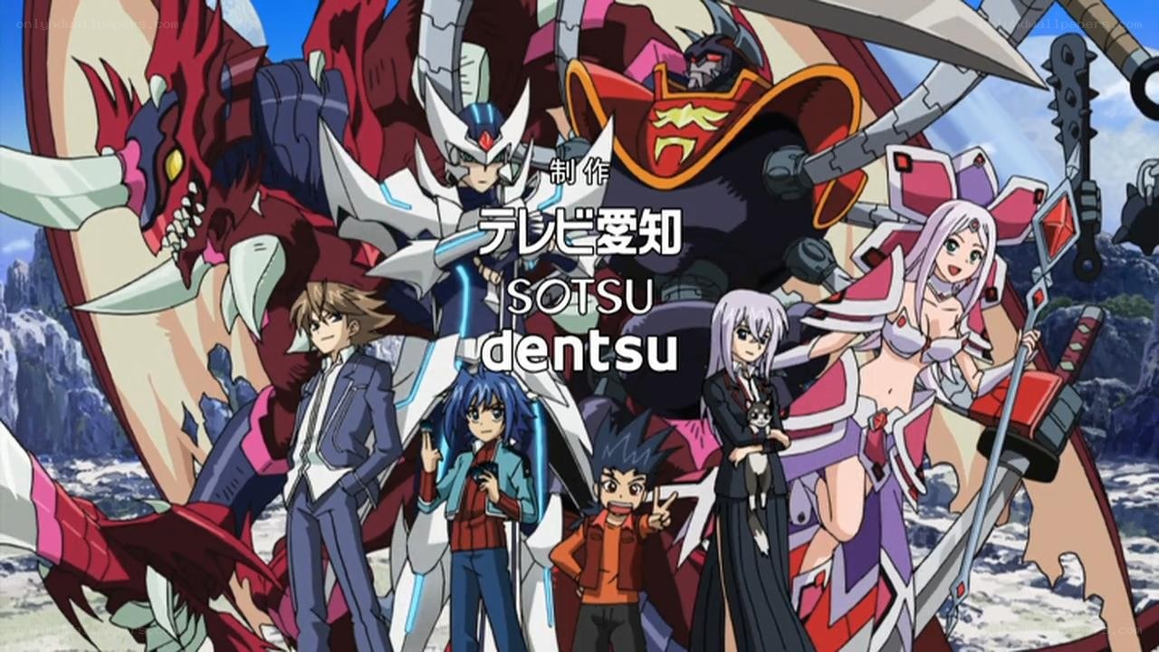 Anime characters with mechs and monsters