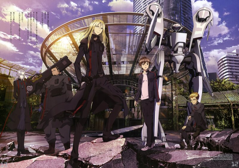 Anime Characters with Mechs — Purple, Dramatic, Sunset