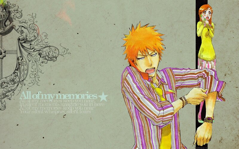 anime characters with memories text