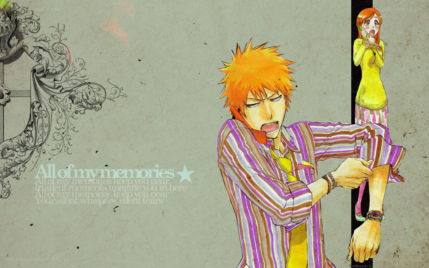 anime characters with memories text